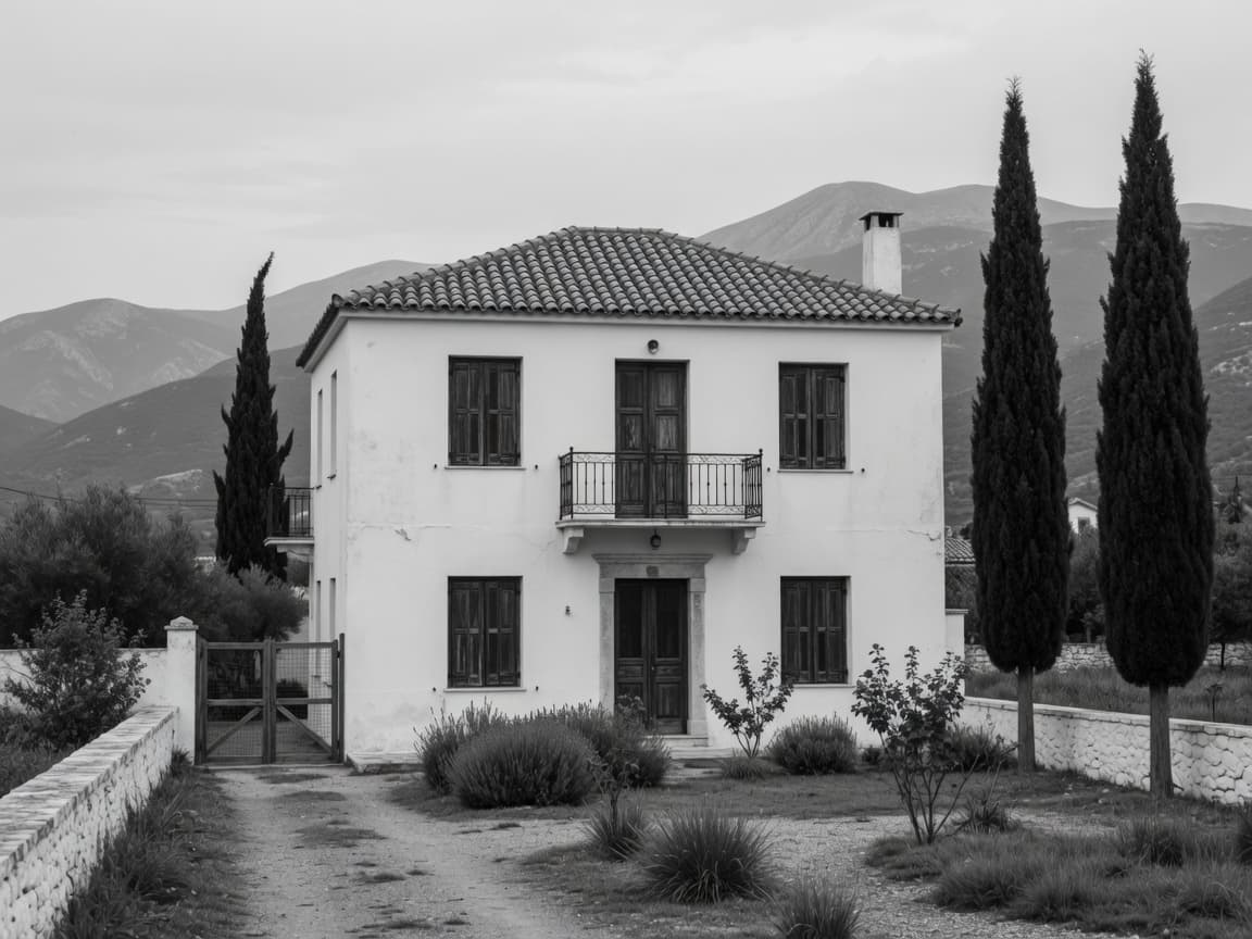 Εξωτερική όψη κατοικίας στον Μυστρά